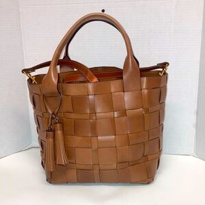 Michael Kors Tan Woven Tote Bag